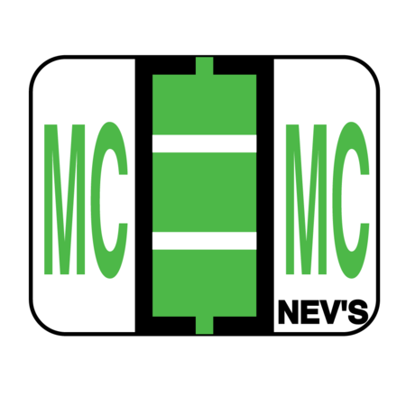 NEVS Tabbie - Filing Labels - Large - Letter MC 1" x 1-1/4" Flr Green XA-T-MC